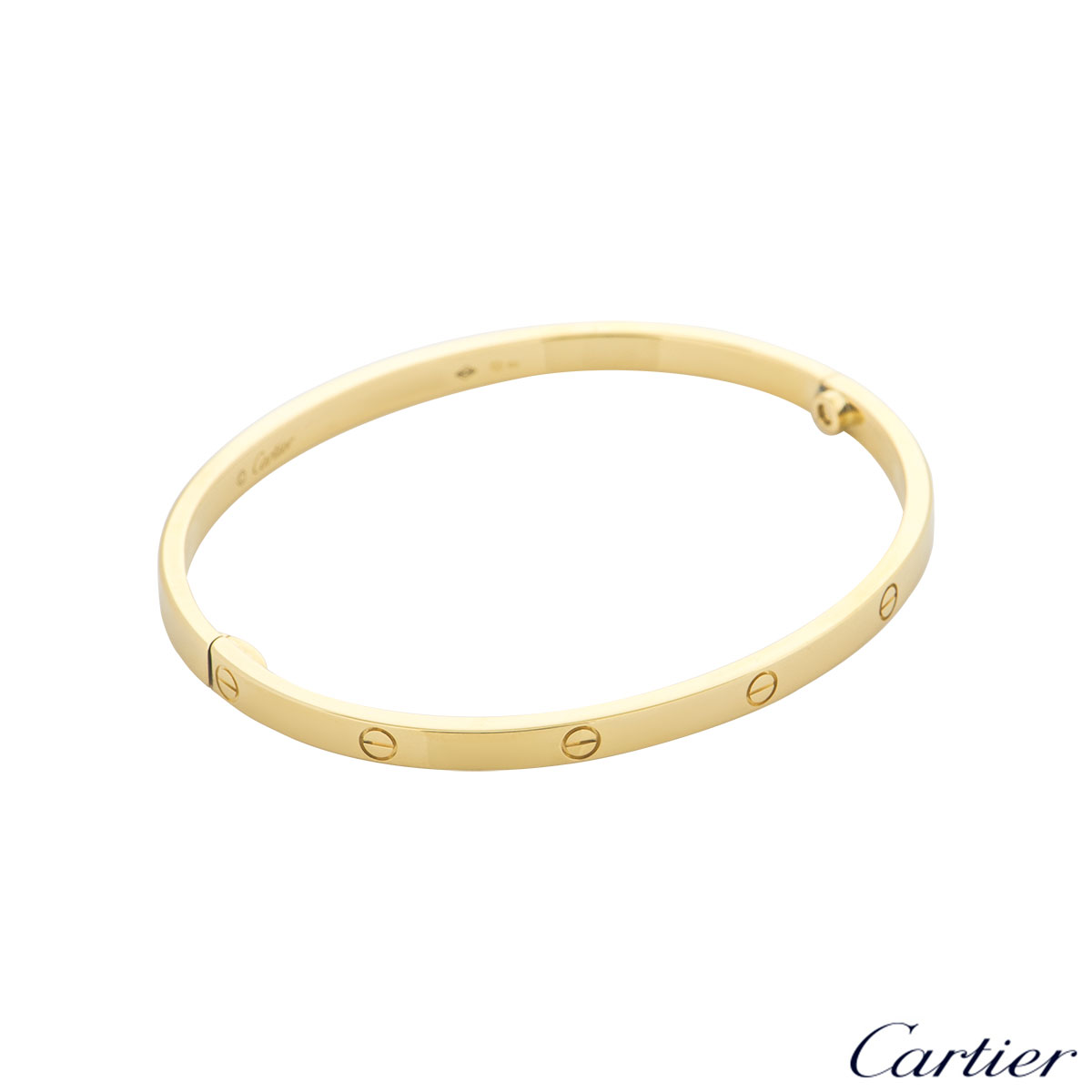 Cartier Yellow Gold Plain Love Bracelet SM Size 17 B6047517 | Rich Diamonds